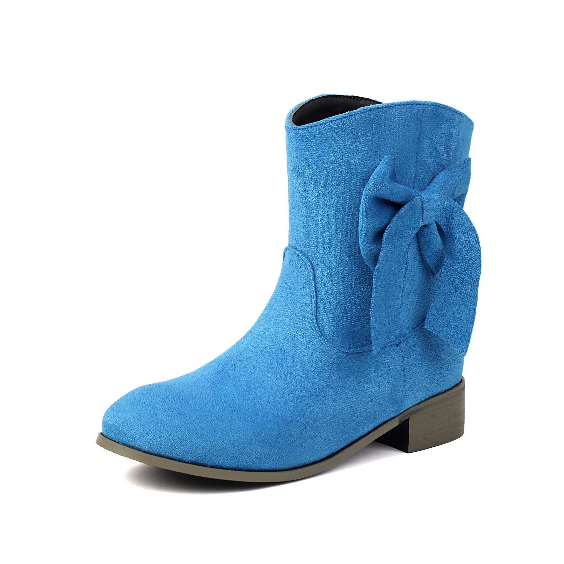Low Heel Suede Large Size Sweet Bow Casual Boots - Image 7