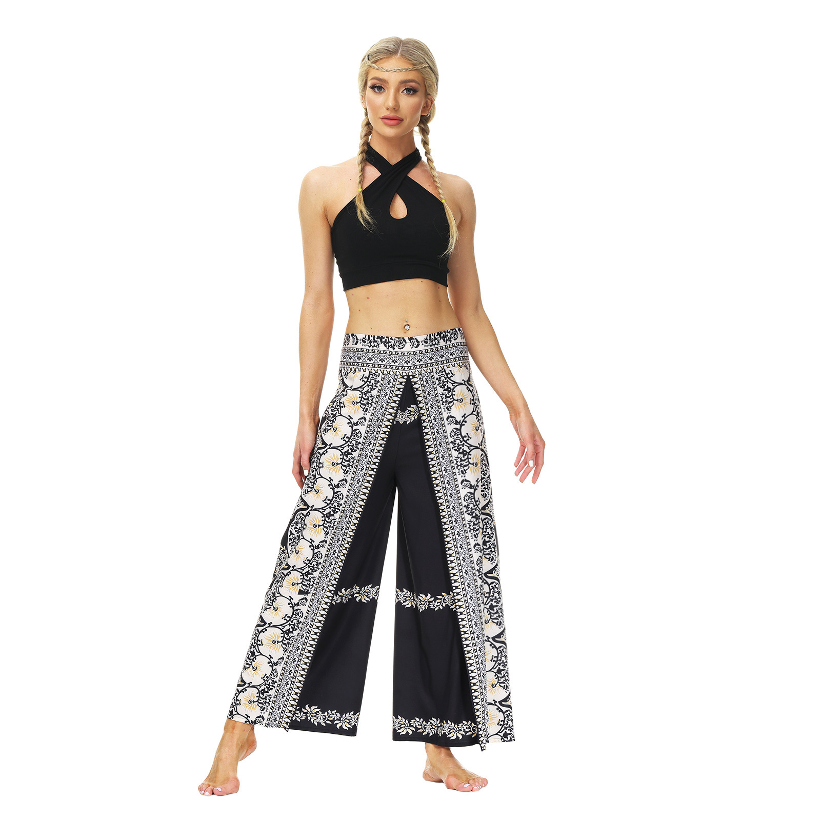 Yoga Pants Women's High Waist Wide Leg Pants - Image 5
