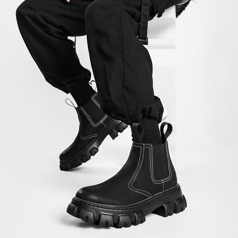 British Style Autumn And Winter Velvet Short Middle Boots — изображение 5