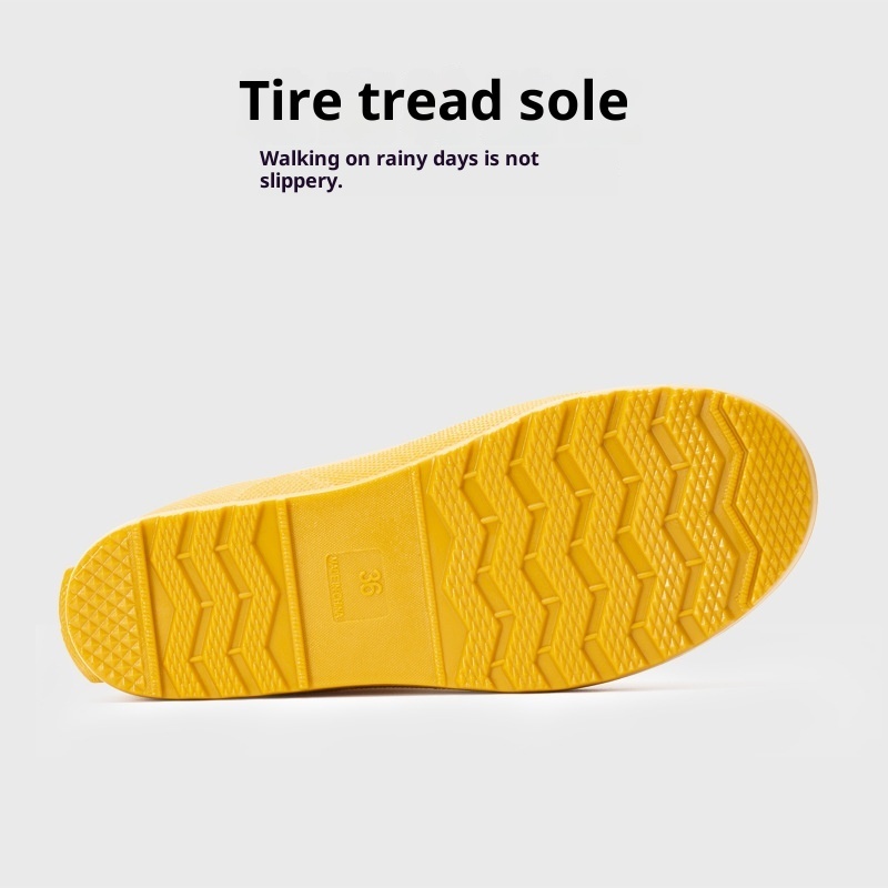 Stocking Slim Fit High-top Casual Rain Boots - Image 2