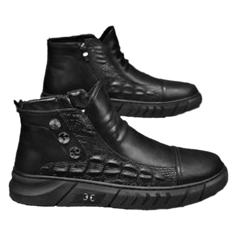 Men's New British Casual High-top Martin Boots - Image 5
