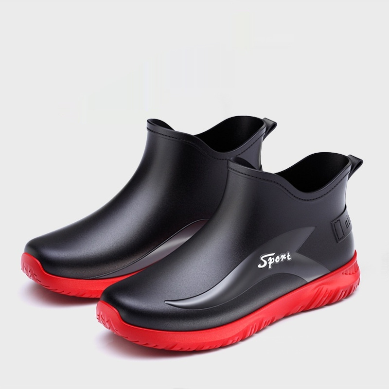 Fashion Non-slip Flat Short Rubber Boots Men - Image 6