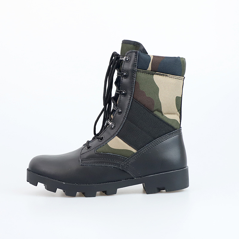 Non-slip Wear-resistant Camouflage Desert Outdoor Hiking Military Boots Combat Men's High-top Combat Boots – Bild 2