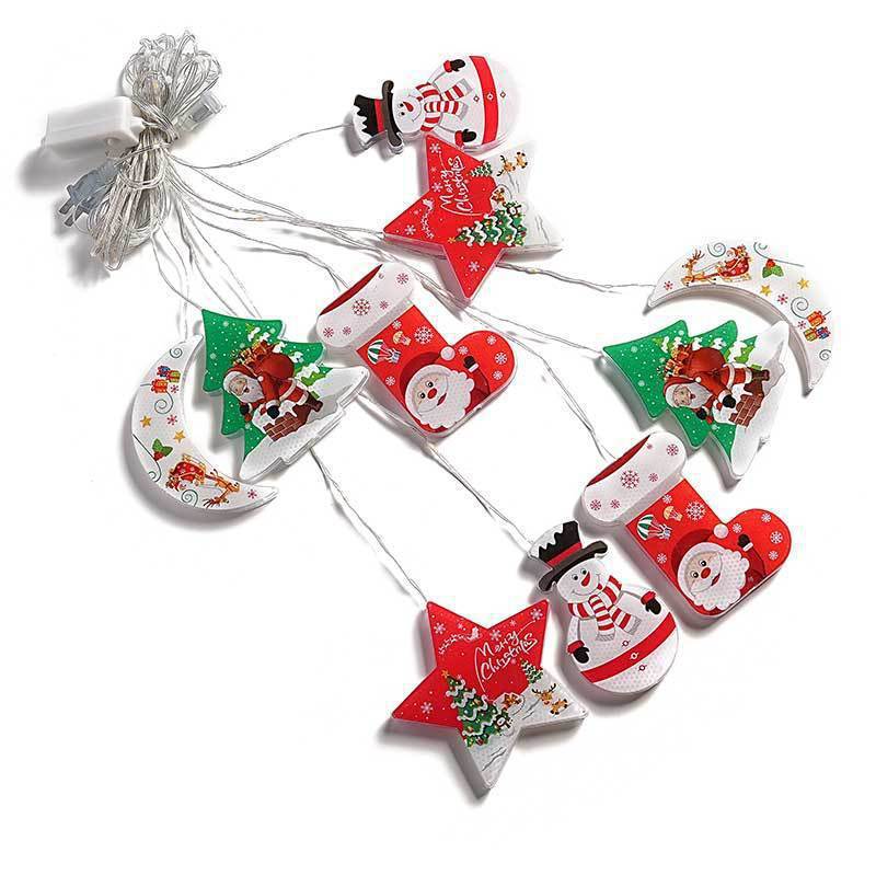 Painted Christmas Curtain Lights Holiday Layout Rubber-covered Wire Ambience Light - Image 5