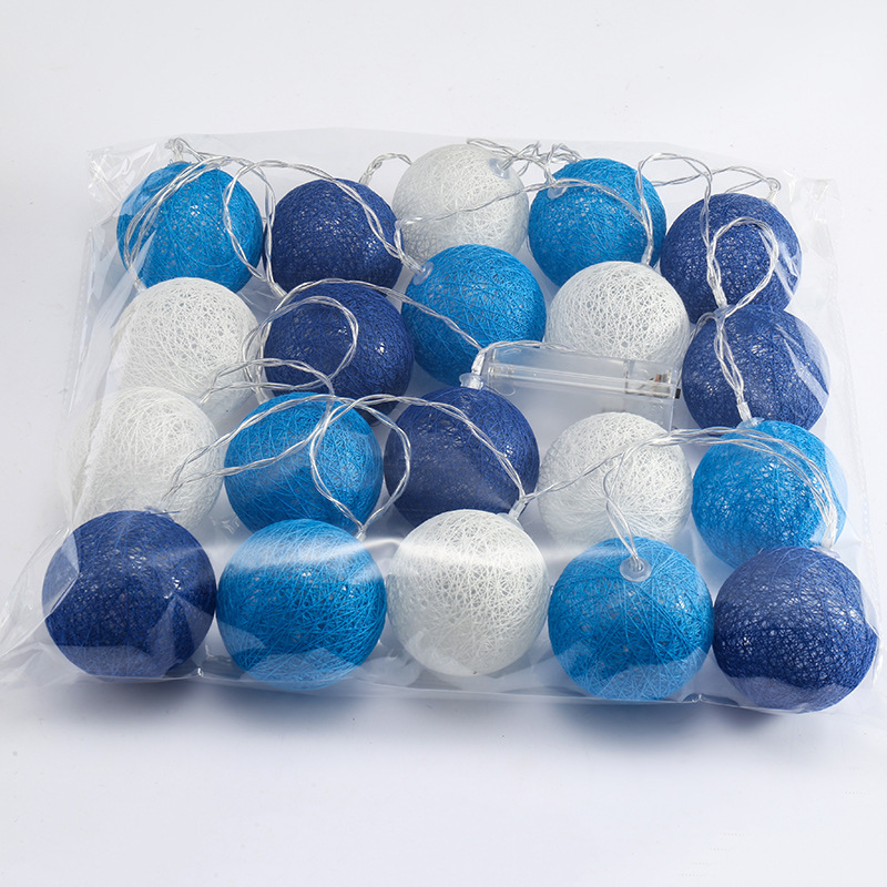 Led Ornamental Festoon Lamp Cotton Ball String Lights - Image 9