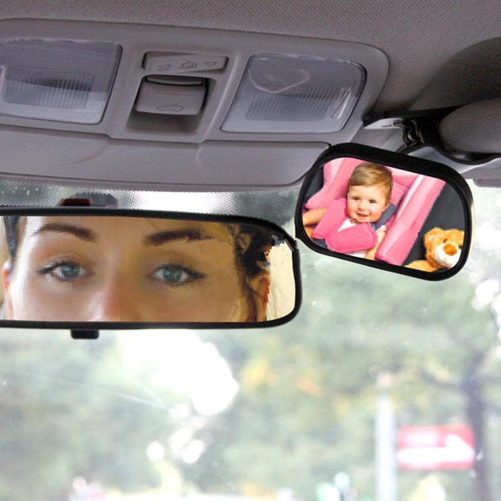Mini Car Baby View Mirror 2 IN 1 / Car Rear Baby Safety Convex Mirror for Car Adjustable Baby Mirror - Image 2
