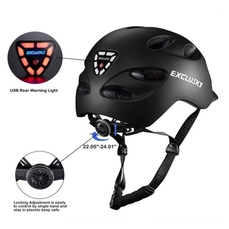 Electric Led Cycling Helmet With Tail Light — изображение 6