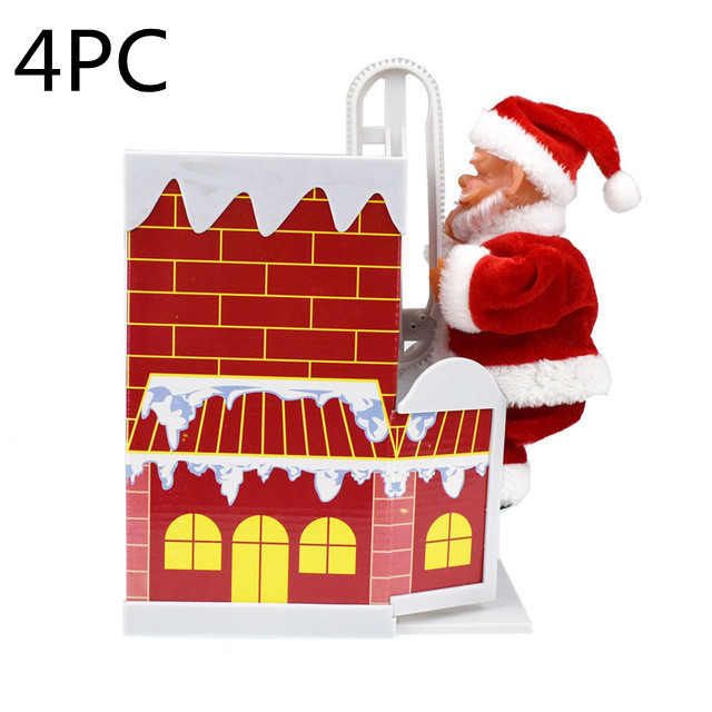 Electric Climbing Chimney Santa Claus Christmas Decoration Figurine Ornament Family New Year Party Santa Claus New Year Gift - Image 7