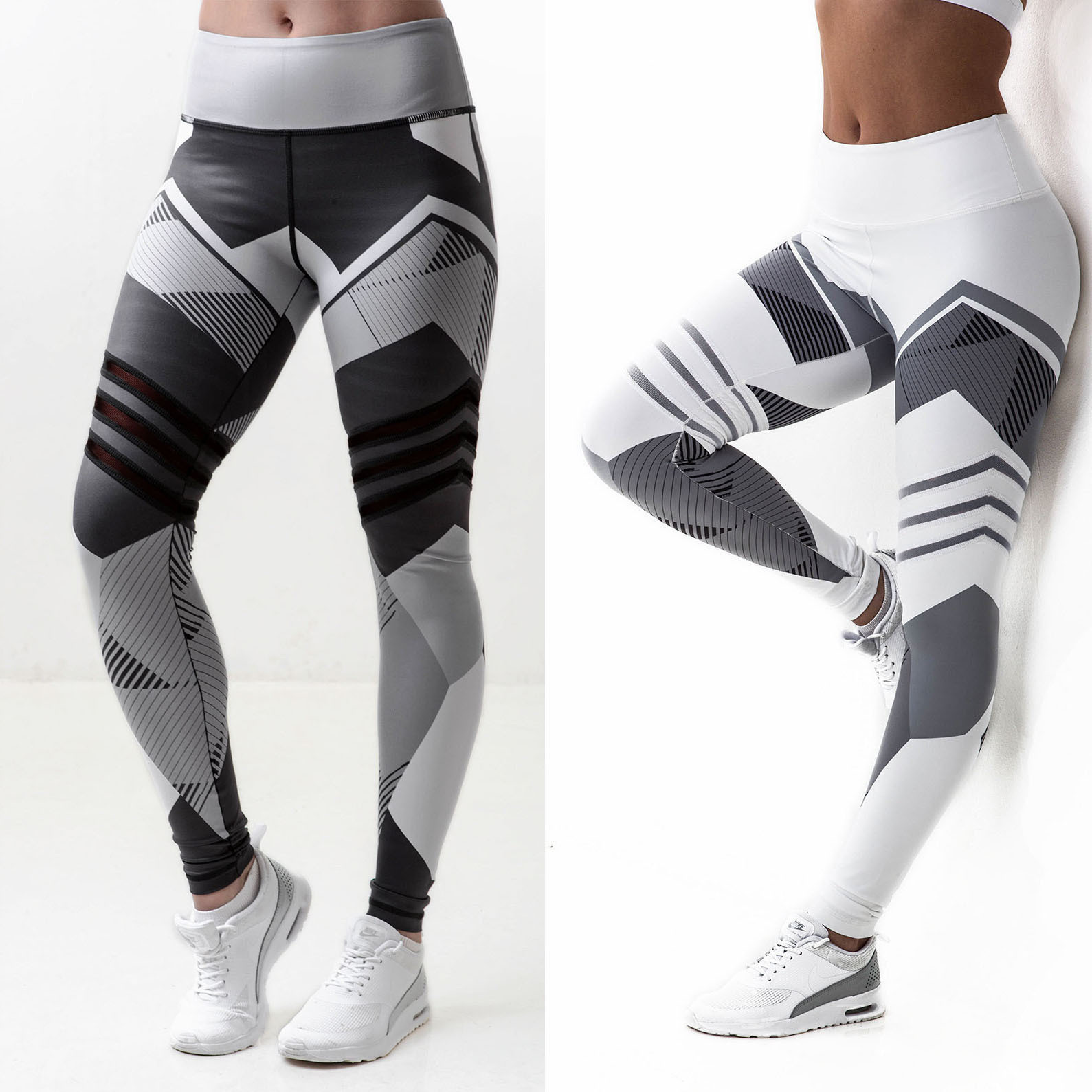 Geometric print slim yoga track pants - Image 3