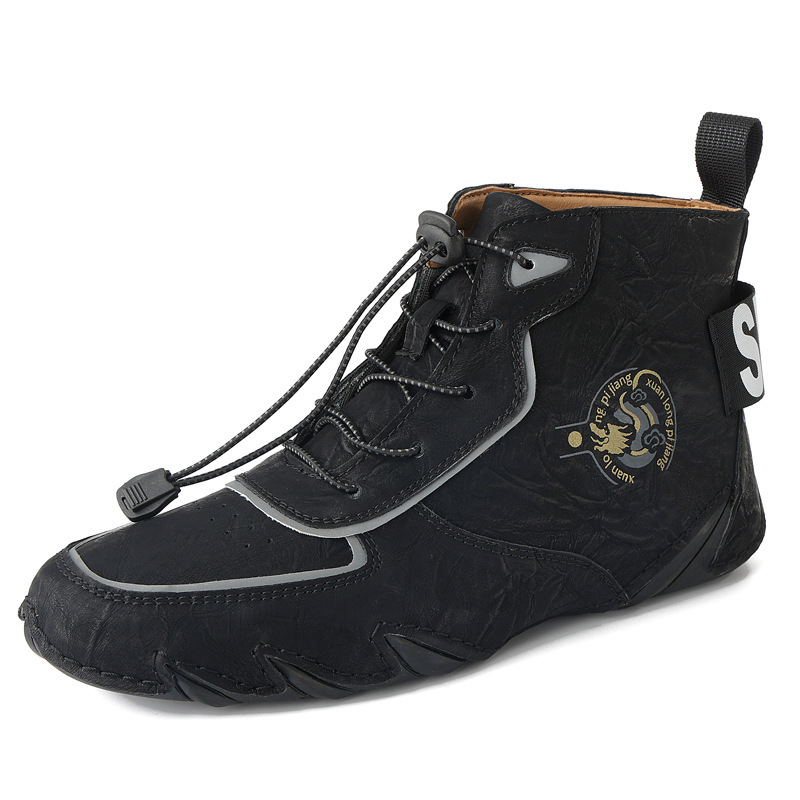 Plus Size Men's High-top Dr Martens Boots Cowhide Cotton-padded Warm-keeping - Image 4