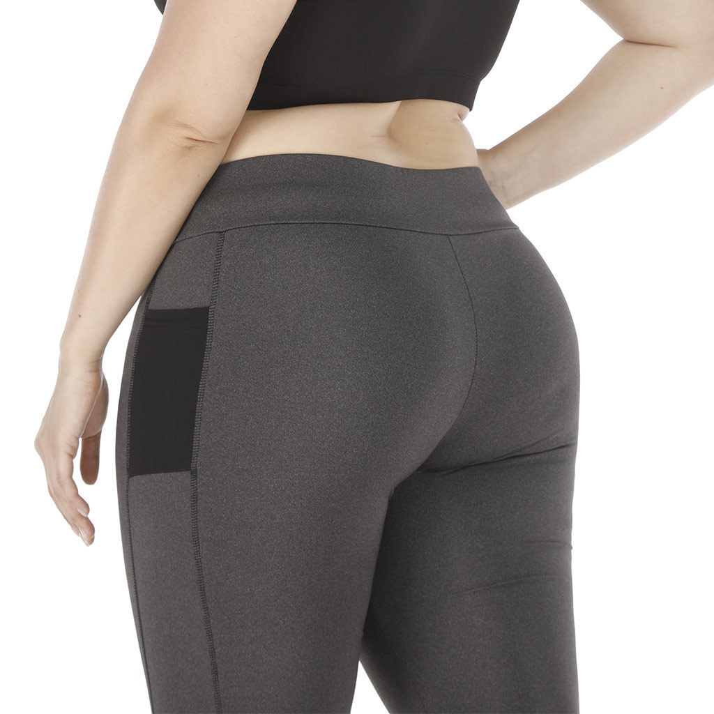 Mesh stitching yoga cropped pants — изображение 5