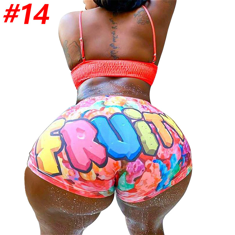 Printed skinny shorts yoga pants — изображение 6