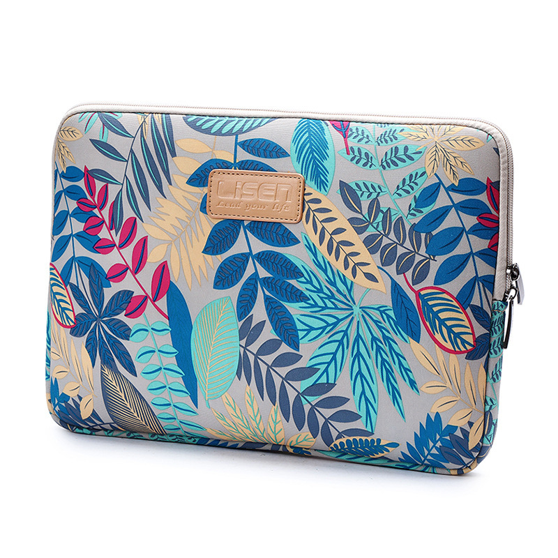 LISEN Colorful Leaf Notebook Sleeve Bag Inch 15.6 Inch Computer Bag - Image 9