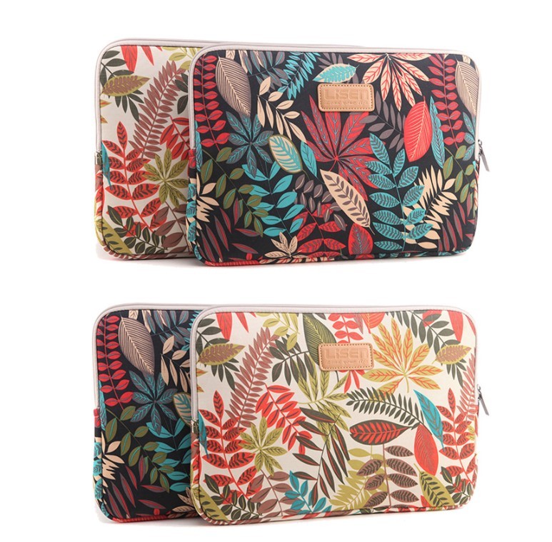 LISEN Colorful Leaf Notebook Sleeve Bag Inch 15.6 Inch Computer Bag - Image 3