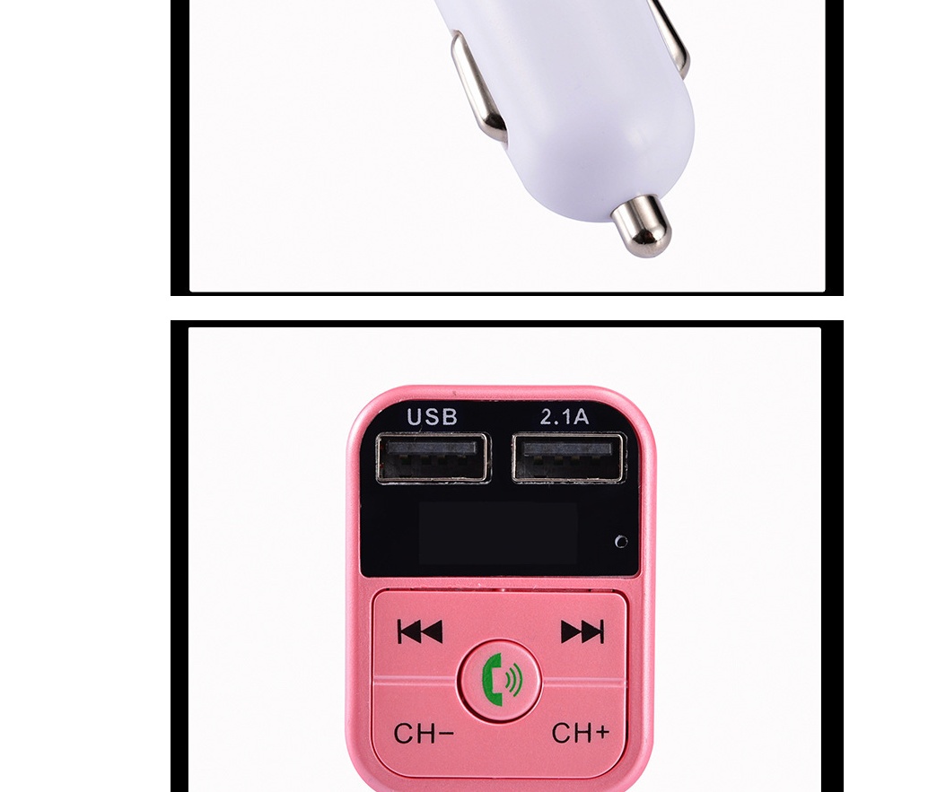 B2 car Bluetooth MP3 hands-free phone car MP3 player FM transmitter car charger receiver car charger - Image 2