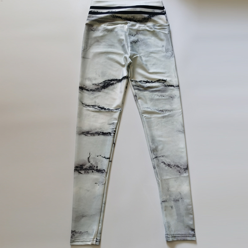 Yoga Clothes Tight Belly Trimming High Waist Skinny Pants Stretch Sports Fitness Printed Leggings – Bild 8