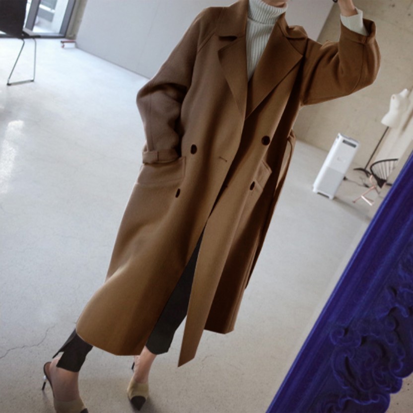 Womens Lapel Cashmere coat - Image 2