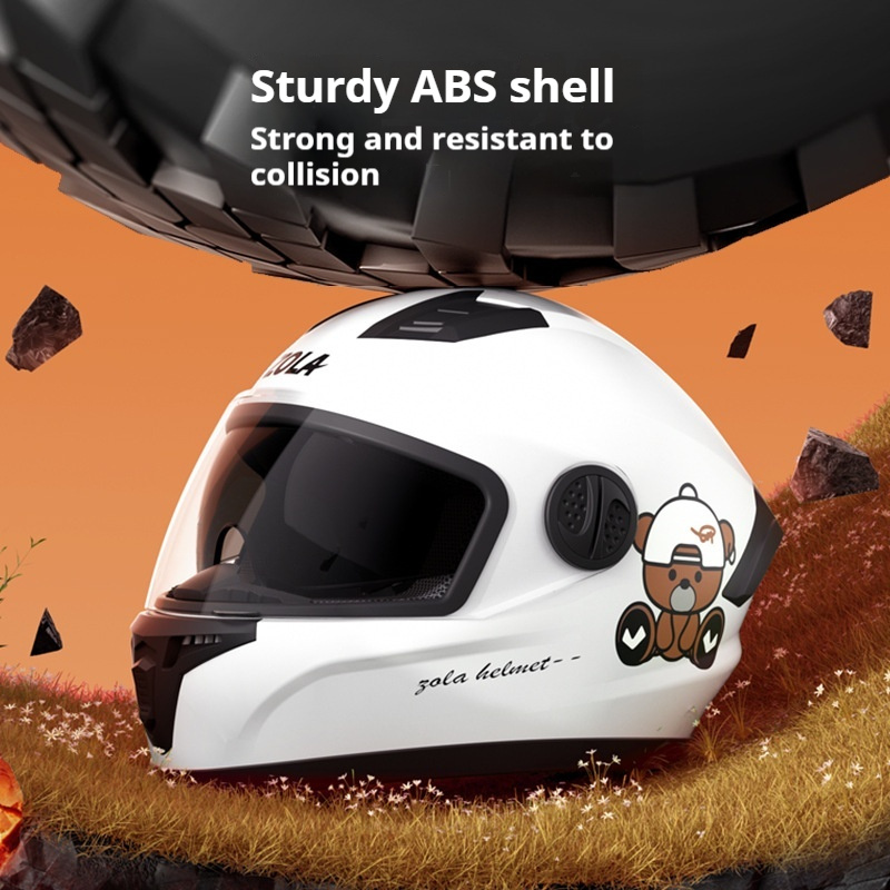 Motorcycle Helmet Warm Anti-fog Double Mirror