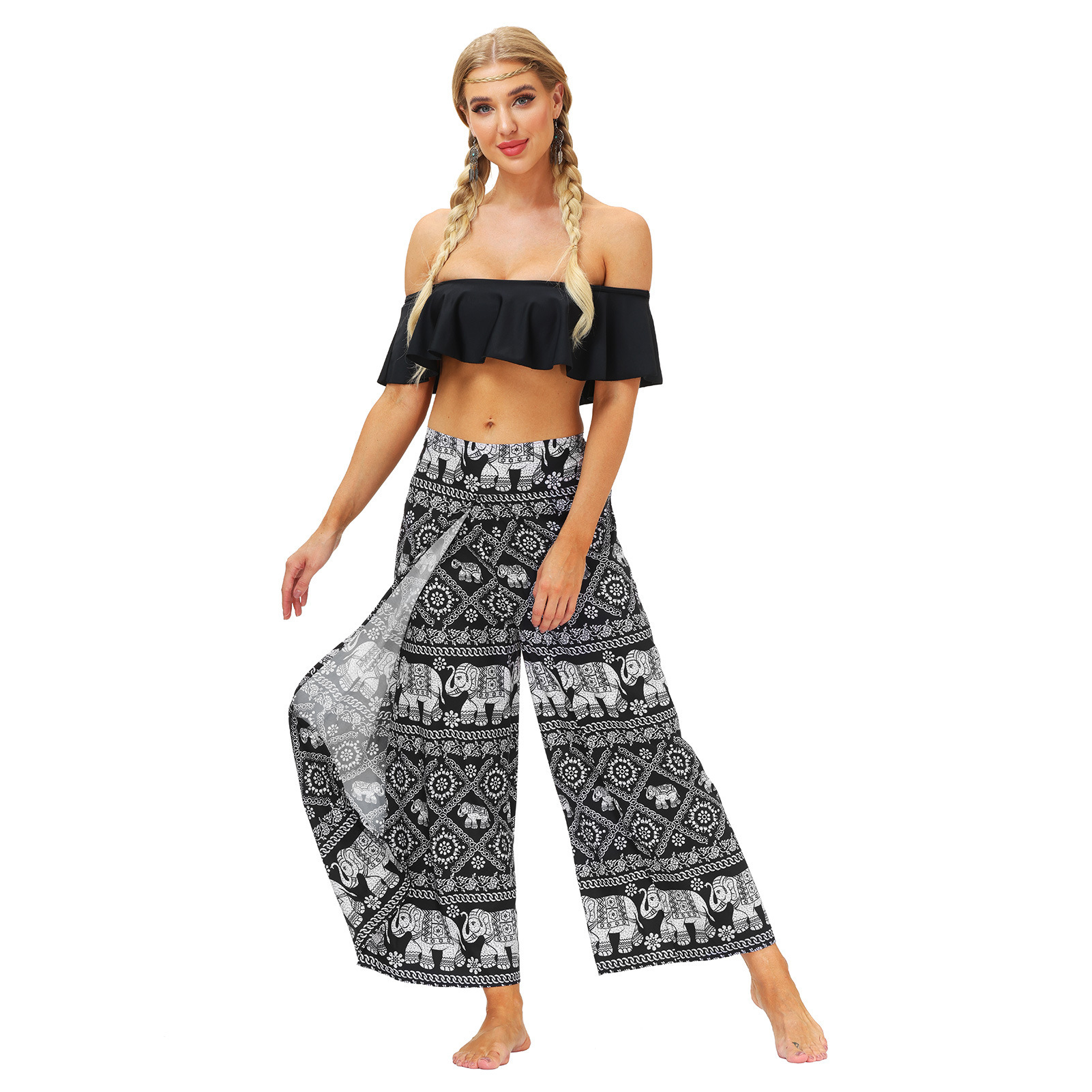 Yoga Pants Women's High Waist Wide Leg Pants - Image 9