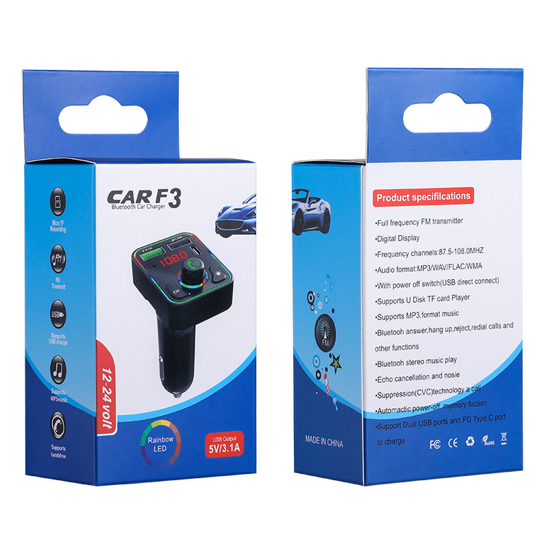 Mp3 Player Car Bluetooth With Ambient Light - Image 2