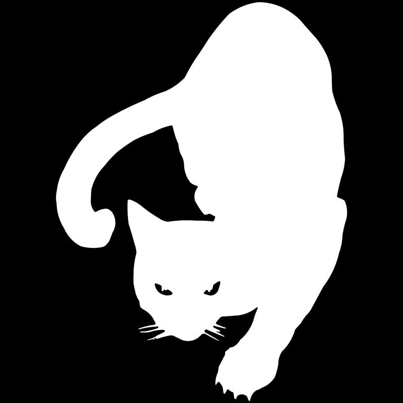 Simple Pet Cat Car Personality Reflective Sticker — изображение 3