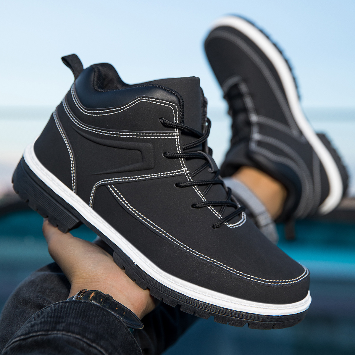 Casual Men's Boots High Street Style - Image 8