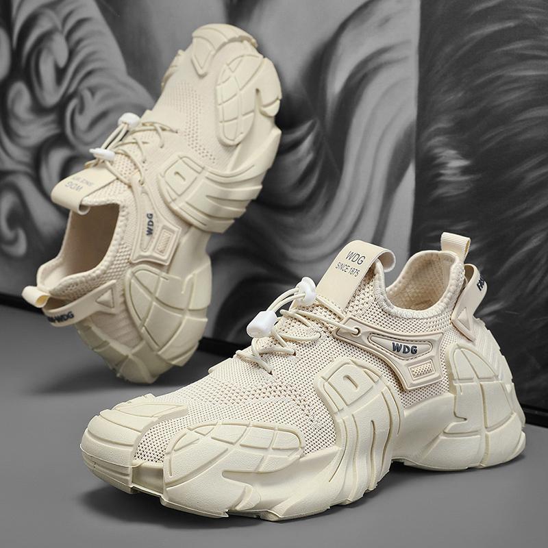 Fly Woven Mesh Breathable Sports Men Trendy All-match Thick Bottom Work Shoes - Image 3