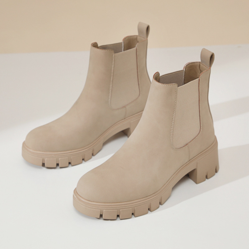 Women's Thick Bottom Suede Dr Martens Boots - Image 2