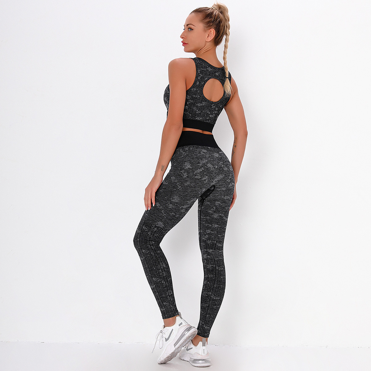 Jacquard camouflage Yoga Pants Set — изображение 5