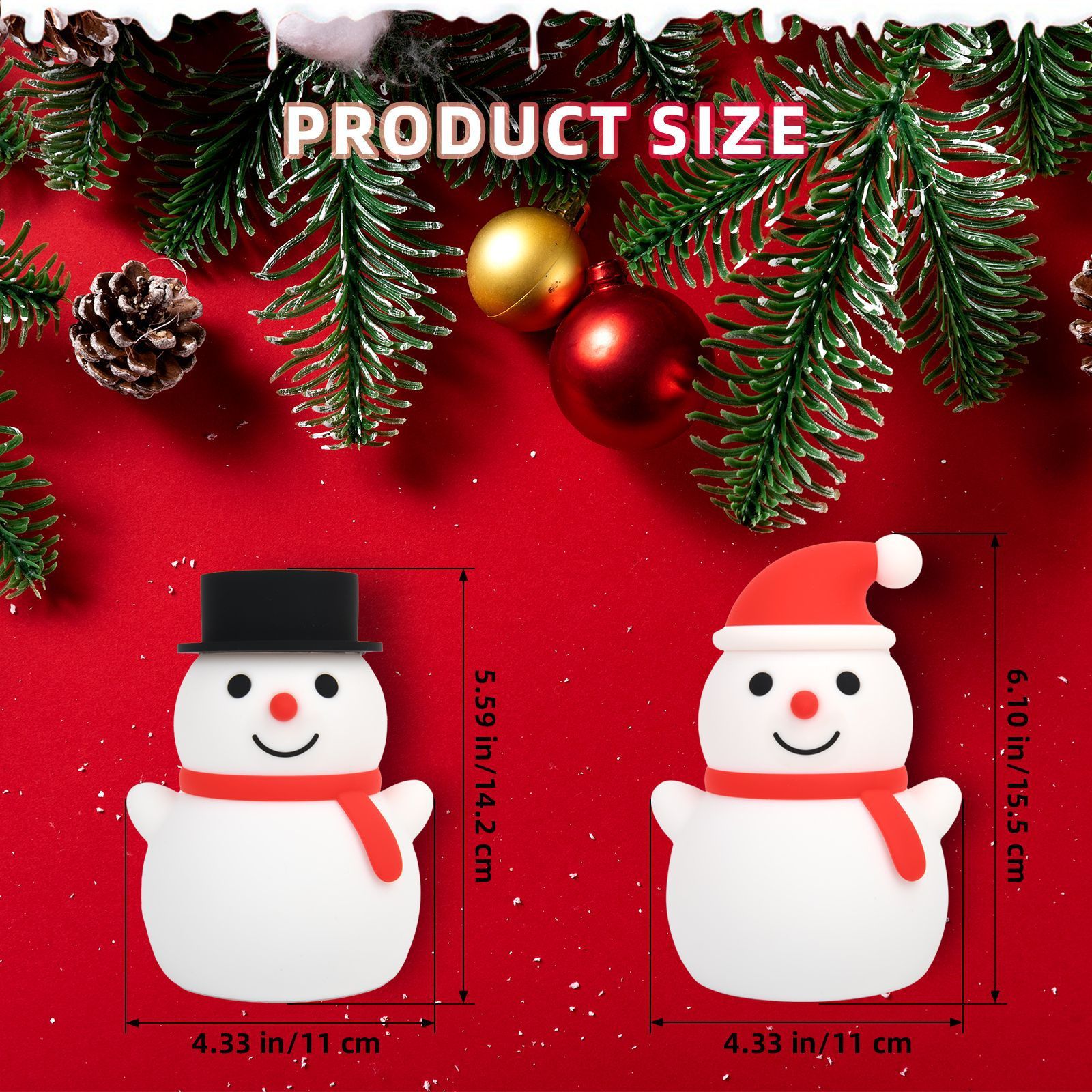 Christmas Ice Man Silicone Pat Lamp Remote Control Ambience Light - Image 3