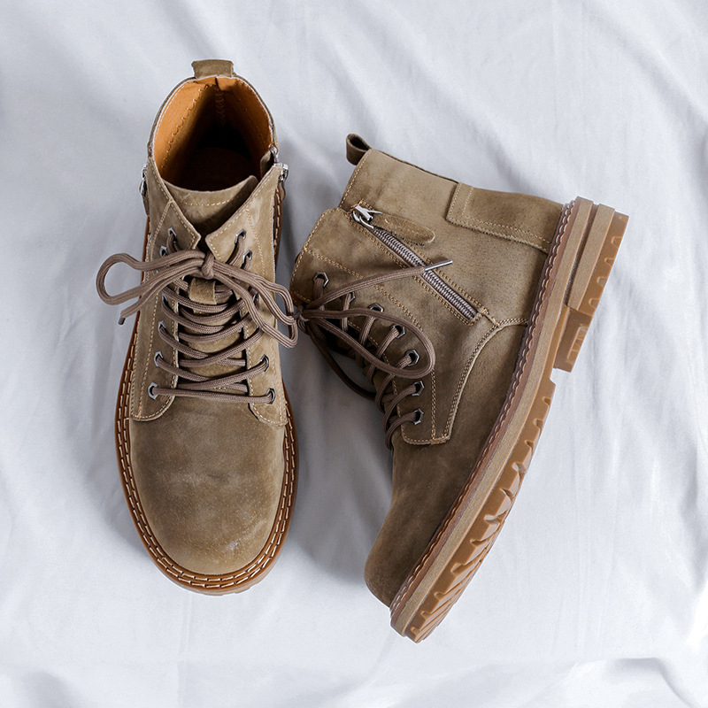 Side Zipper Seven-hole Super Popular Ins High Street Fashionable Handsome Ankle Boots - Image 2