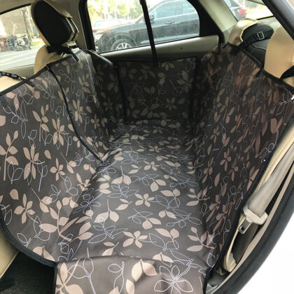 Printed Simple Rear Two-seater Car Mat For Pet Car