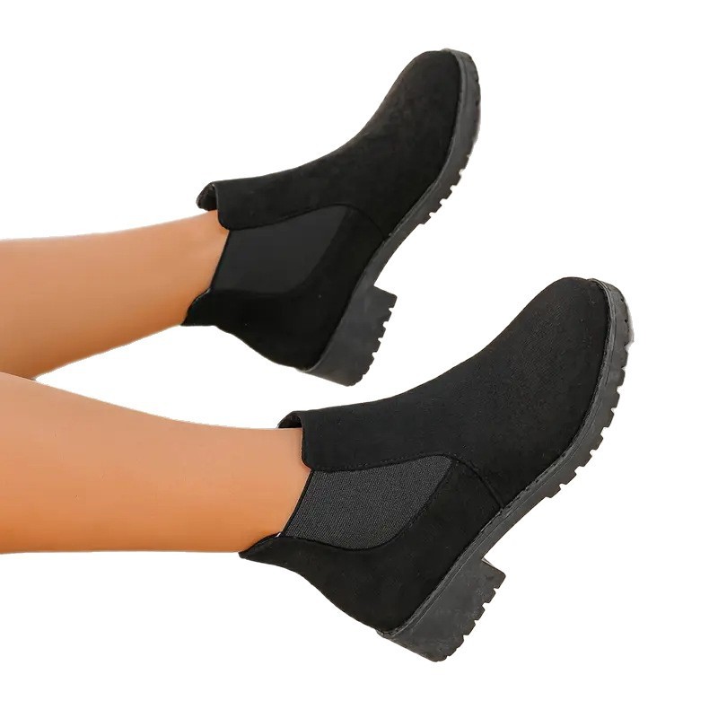 Women's Ankle Boots Suede Hight Increasing Martin Boots - Image 5