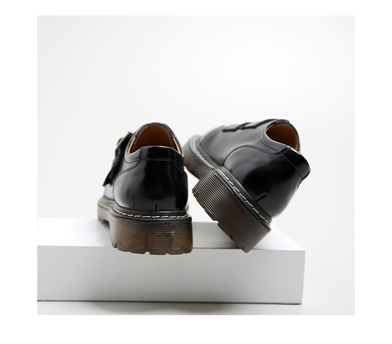British Big Head Female College Style Retro Double Buckle Pumps – Bild 5