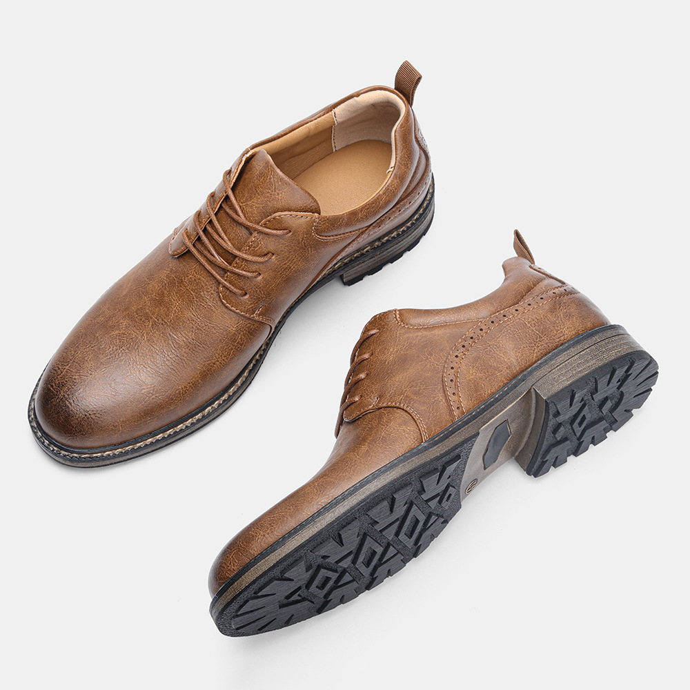 Men's Casual Comfortable And Minimalist Leather Shoes - Image 4