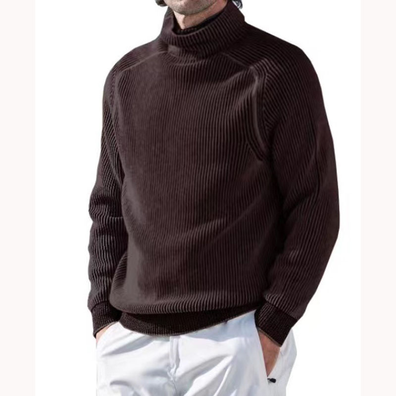 Men's Wool High Collar Warm Sweater - Image 5