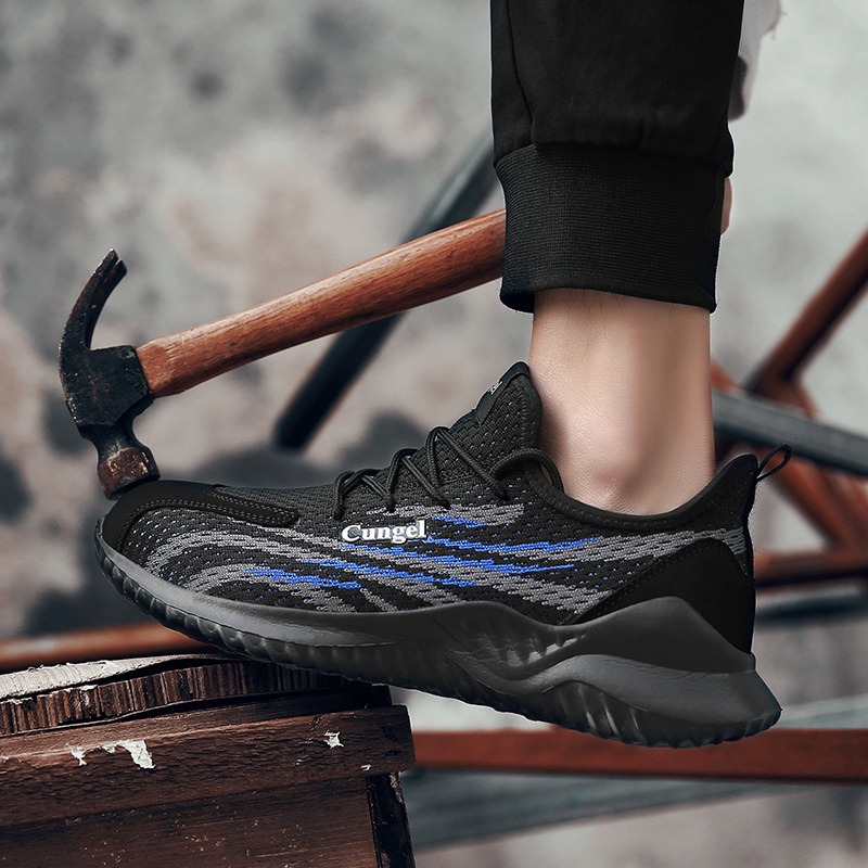 Men's Non-slip Wear-resistant Breathable Fly-woven Anti-smashing Work Shoes – Bild 3