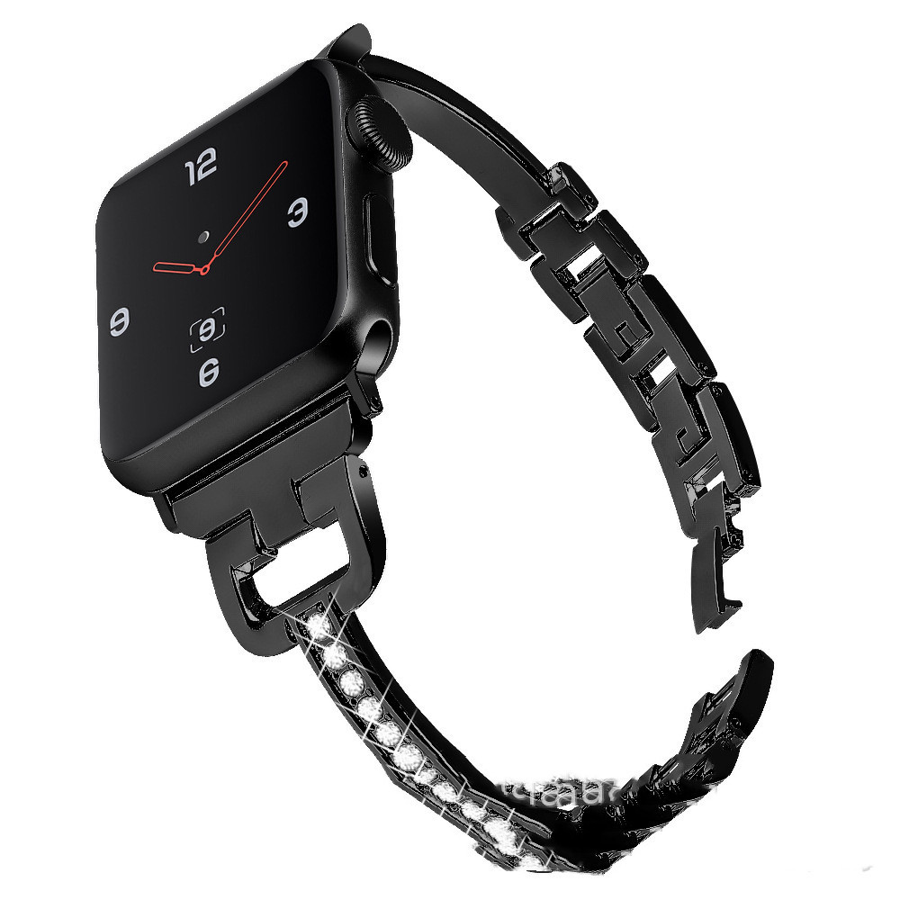 Compatible with Apple, Compatible with Apple , IWatch Smart Watch 12345 D-shaped Metal Diamond Strap - Image 4
