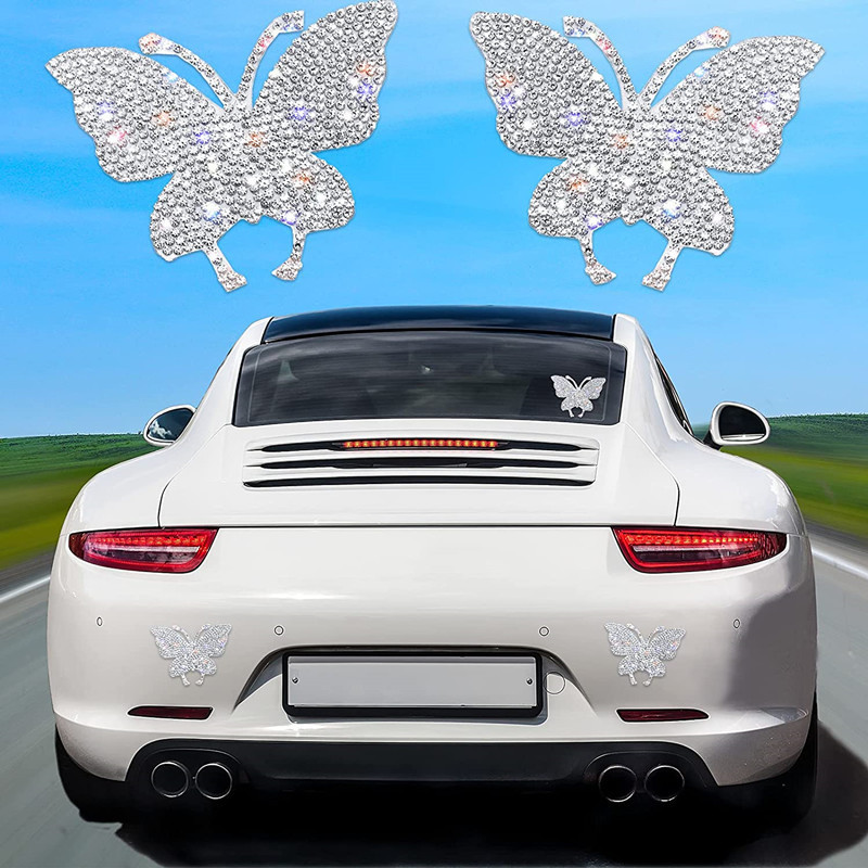 Diamond-encrusted Butterfly Car Sticker Bear Claw Body Sticker DIY Patch Patch – Bild 2