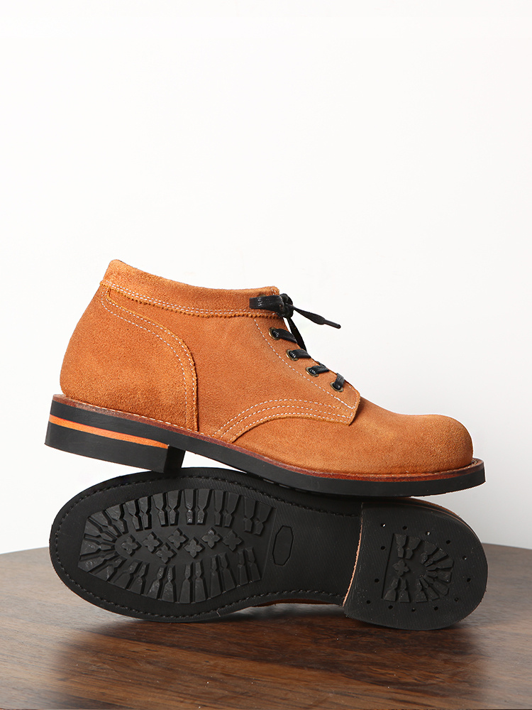 Yellow Suede First Layer Cowhide High-top Work Shoes - Image 2