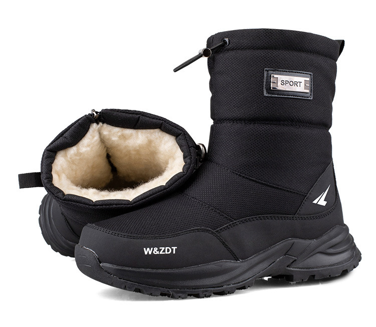 Outdoor Winter Men's Waterproof Non-slip Snow Boots - Image 10