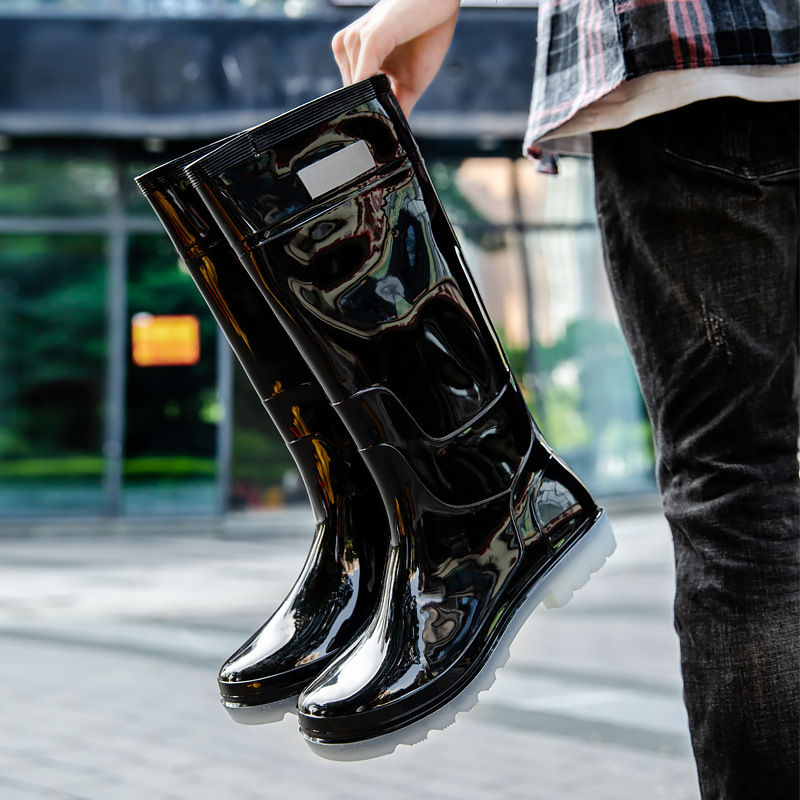 Men's Fashion Outer Wear High Tube Rubber Boots - Image 4