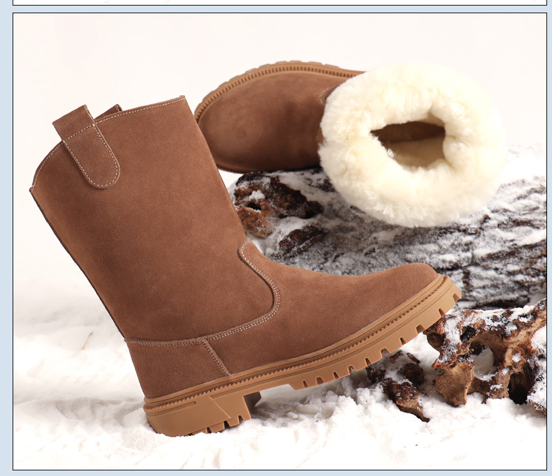 Fur Snow Boots Men's High-top Winter Warm - Image 7