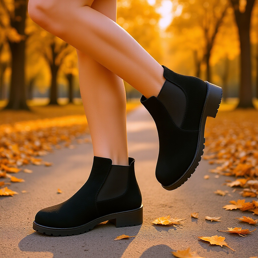 Women's Ankle Boots Suede Hight Increasing Martin Boots - Image 2