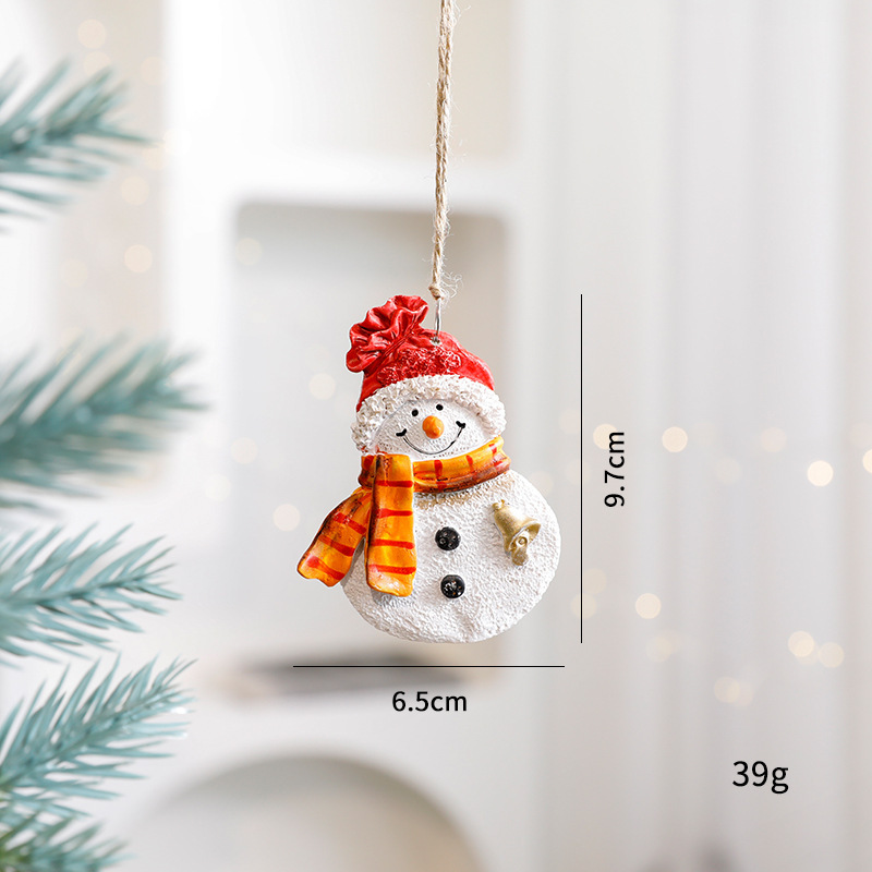 Christmas Decorations Elderly Snowman Gingerbread Man Small Pendant — изображение 10