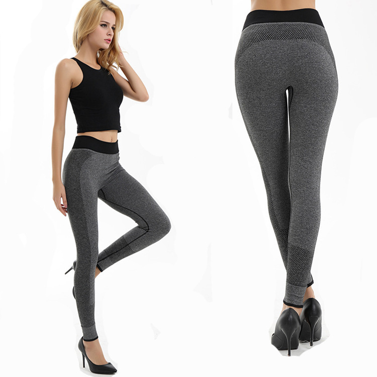Cross border, European and American sports Yoga Pants outdoor fitness running speed dry tight nine points to beat underpants wholesale — изображение 3