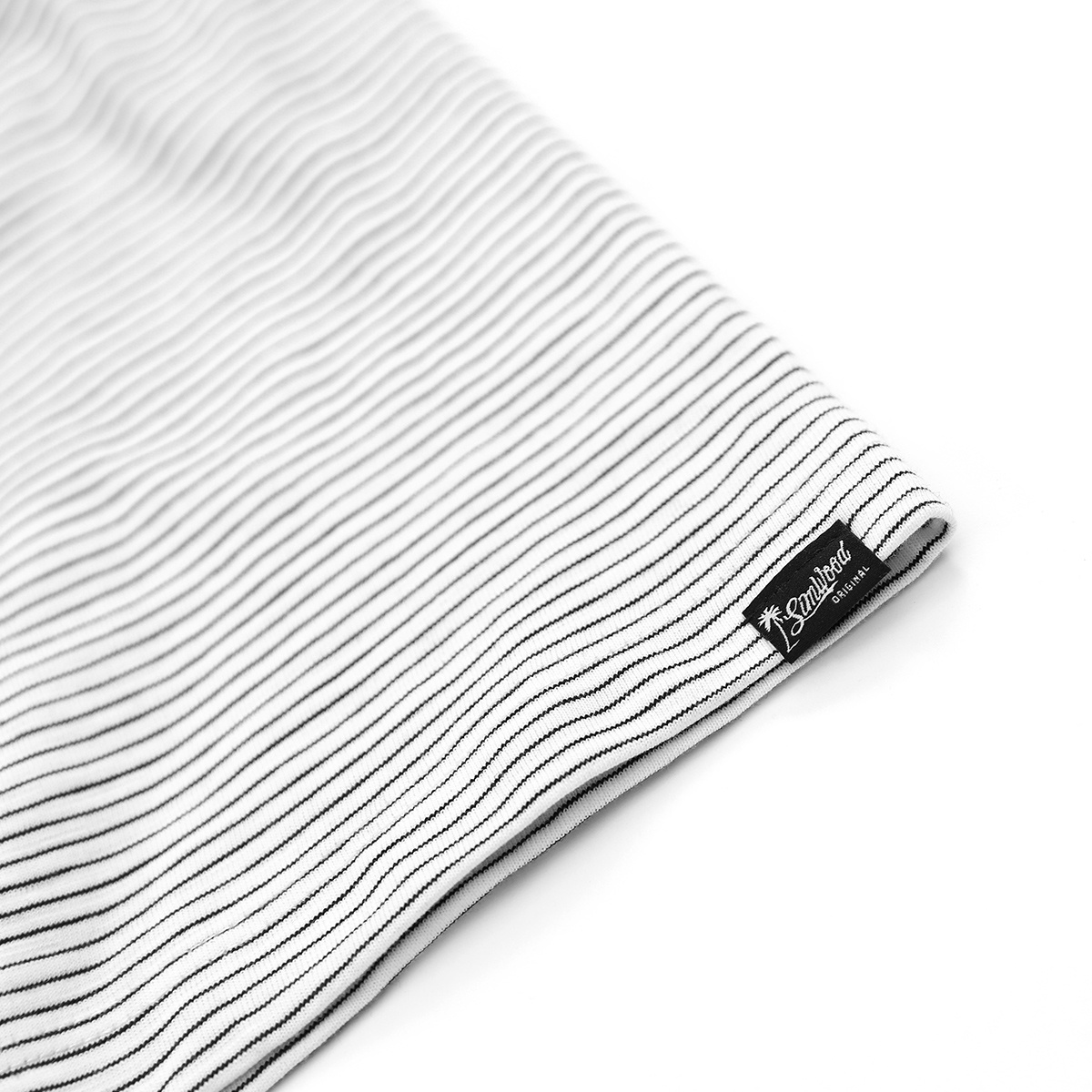 Letter printed black and white striped short sleeves - Image 5