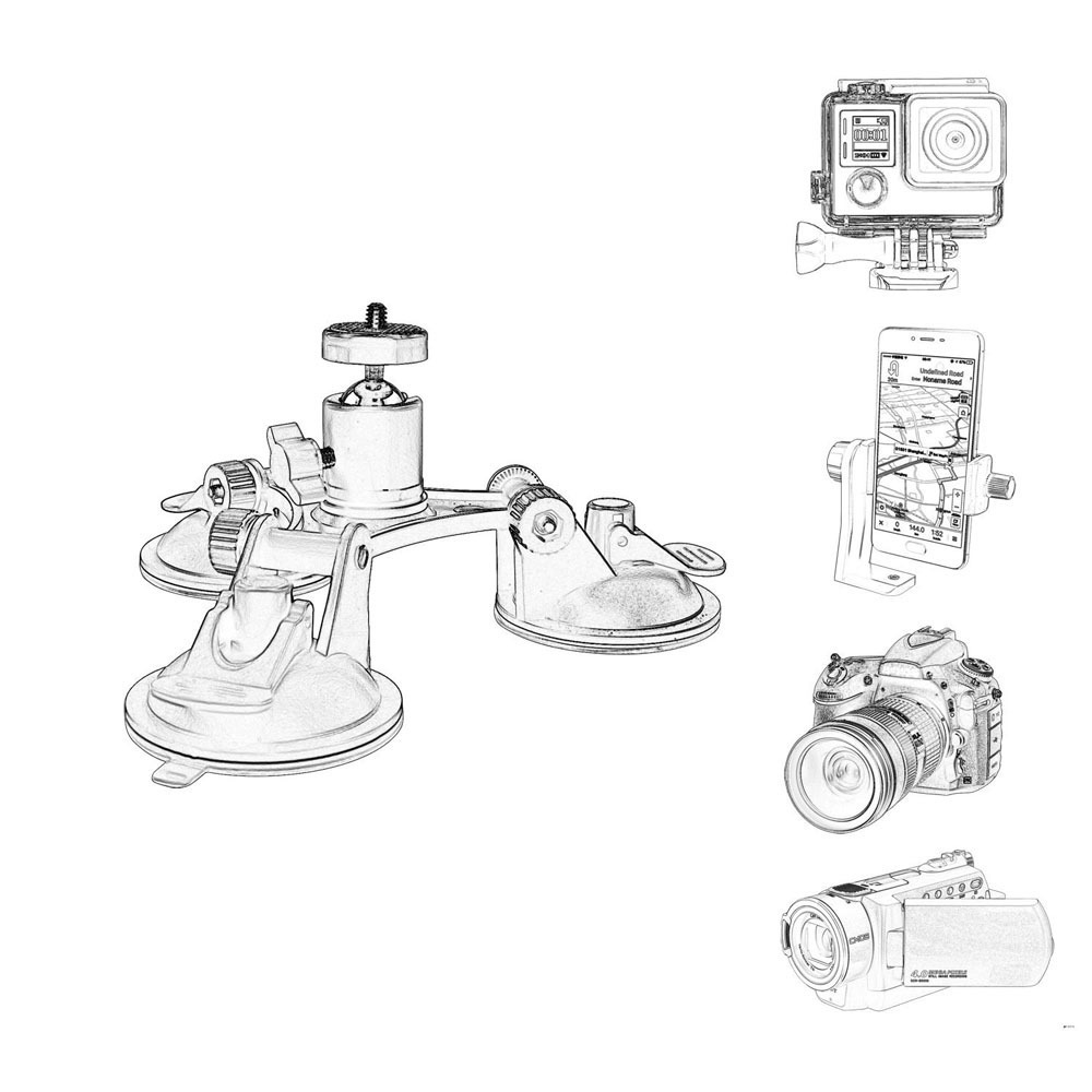 Car Triangle Sucker Camera Bracket - Image 3