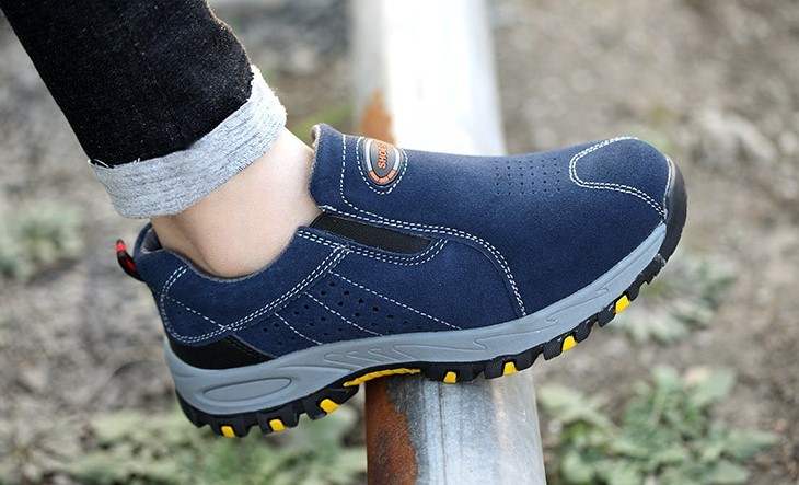 One-legged anti-smashing anti-piercing steel toe caps shoes Breathable and wear-resistant safety shoes anti-splashing hot welding shoes — изображение 7