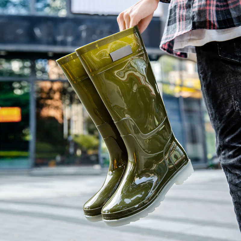 Men's Fashion Outer Wear High Tube Rubber Boots - Image 6